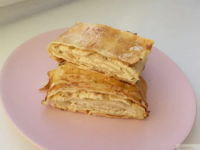 Пирог из лаваша с творогом и сыром в мультиварке — рецепт с фото пошагово