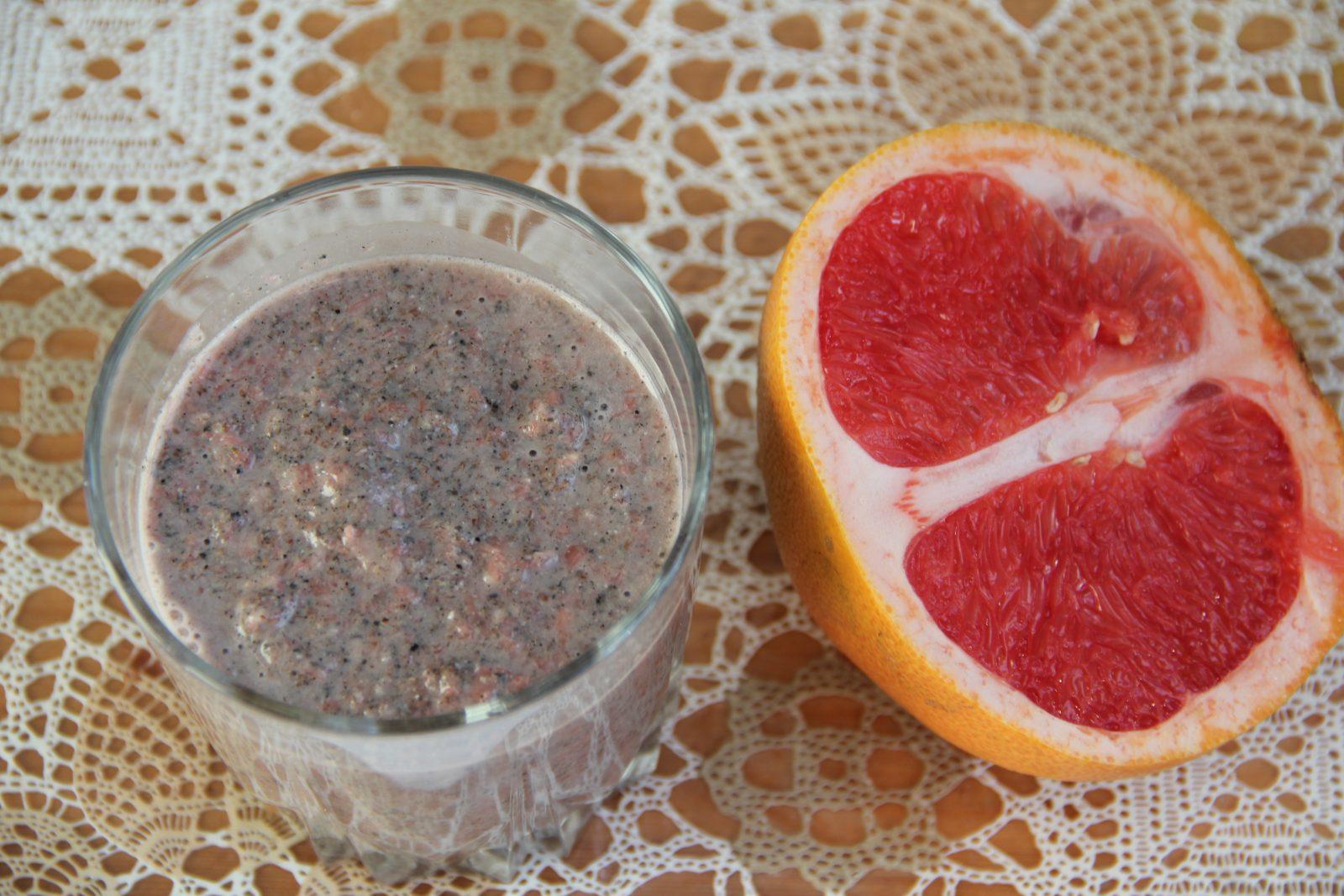 ПП смузи из грейпфрута, льняных семечек и кунжута - Диетический ПП .