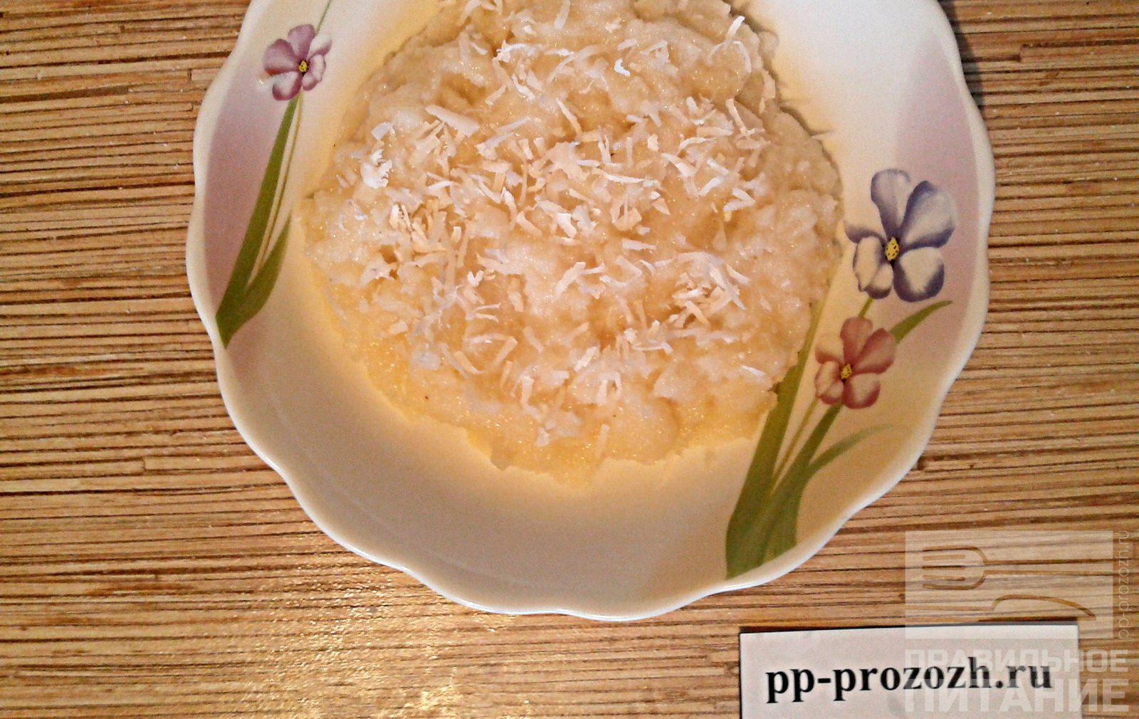 Манная каша на кокосовом молоке - Пошаговый рецепт с фото