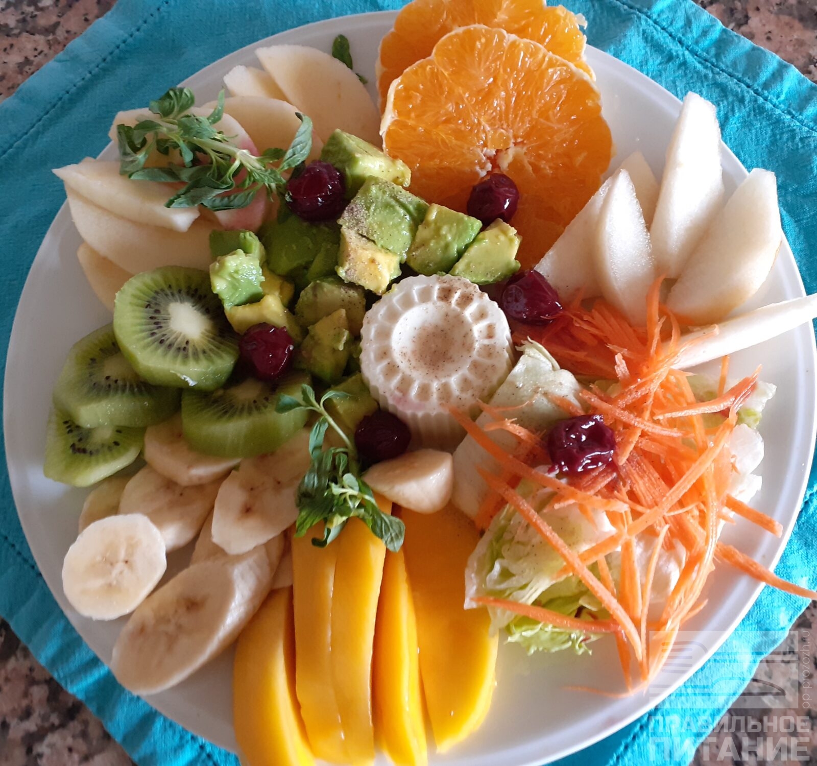 Фруктовый салат с бананом, мандаринами, киви и виноградом – пошаговый рецепт приготовления с фото